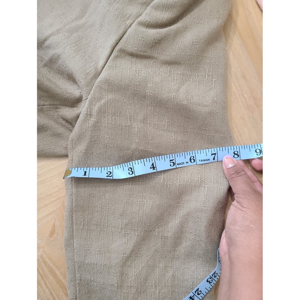 Christopher Blazer Women 14 Tan Good Textured Gold Button Collarless Vintage USA - Picture 11 of 11